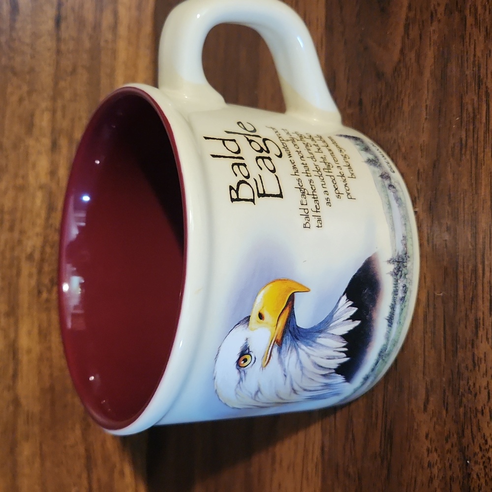 Bald Eagle Mug - Cream and Maroon